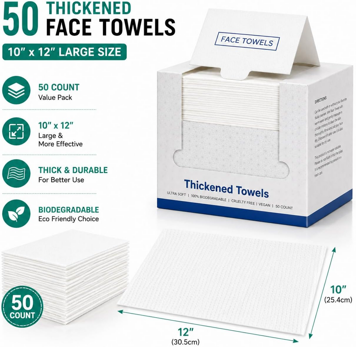 Disposable Biodegradable Face Towels