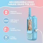 Kids Walkie-Talkies with Rotating Antenna and Screen