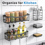 Adhesive Shower Caddy Organizer Set