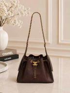 Signature Chain Drawstring Shoulder Bag