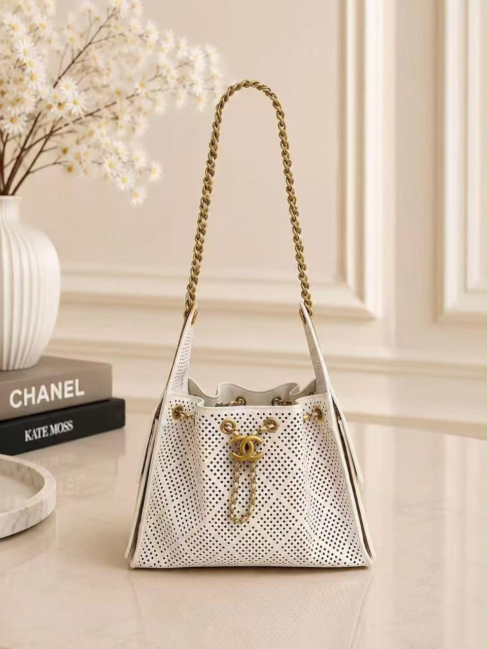 Signature Chain Drawstring Shoulder Bag