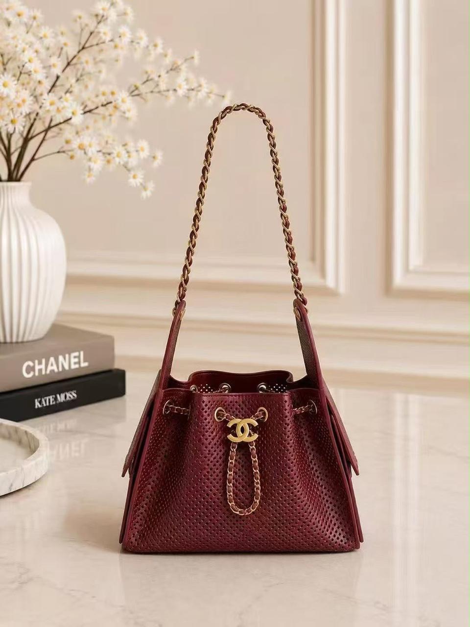 Signature Chain Drawstring Shoulder Bag