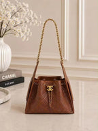 Signature Chain Drawstring Shoulder Bag