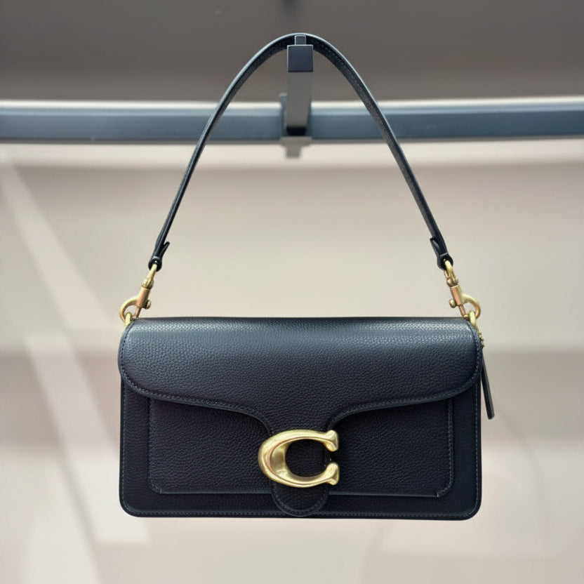 Sculpted Buckle Shoulder Bag