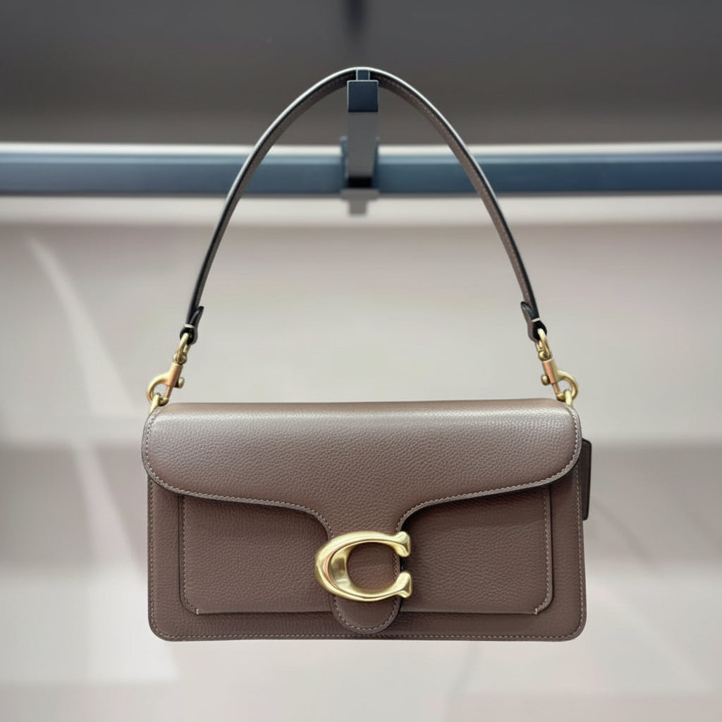 Sculpted Buckle Shoulder Bag