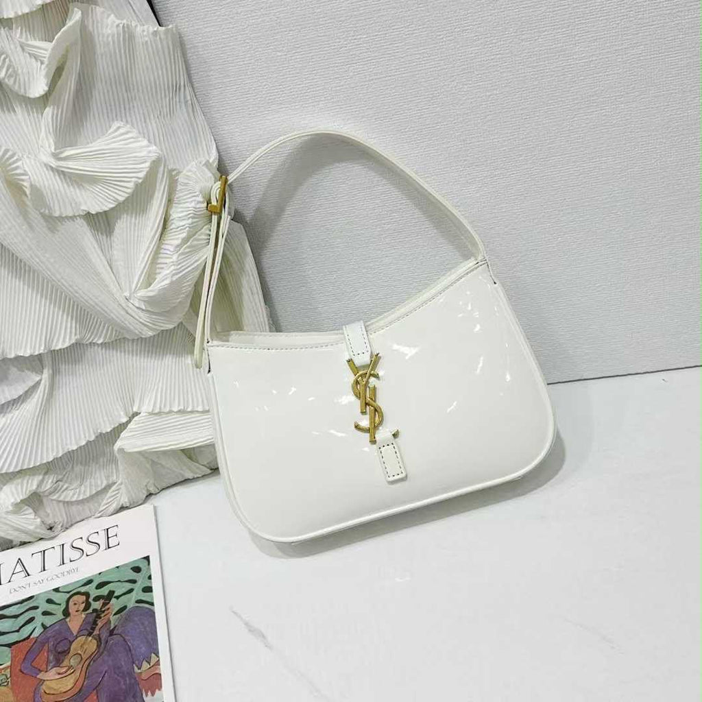 Glossy Crescent Shoulder Bag