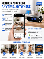 Smart Clock Wi-Fi Camera 1080P