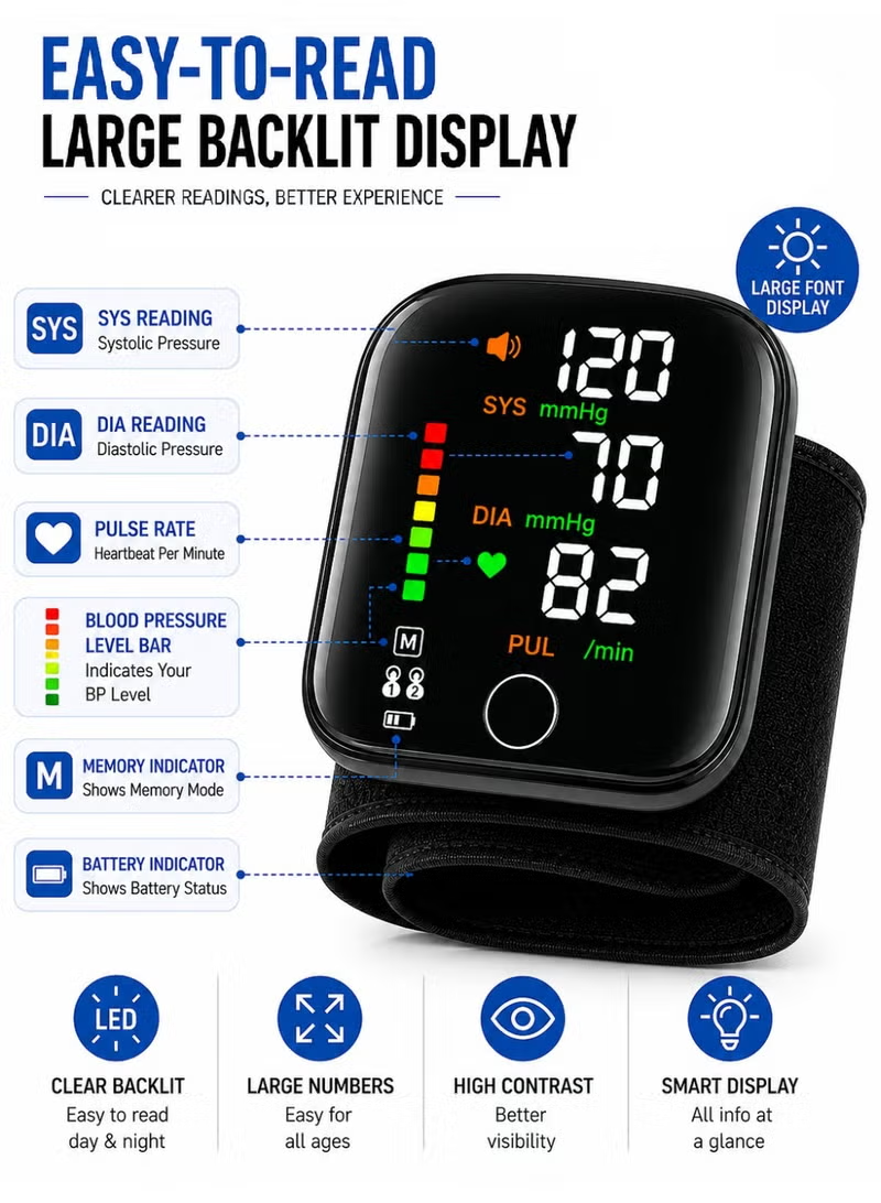 Digital Wrist Blood Pressure Monitor